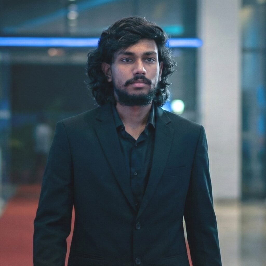 Kesava Chandra photographed indoors by his personal photographer during his recent visit to Tournai, Belgium.